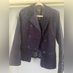 Velour Navy Blazer with stylish buttons